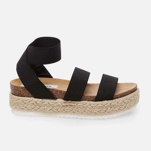 Steve Madden Black Kimmie Platform Sandals